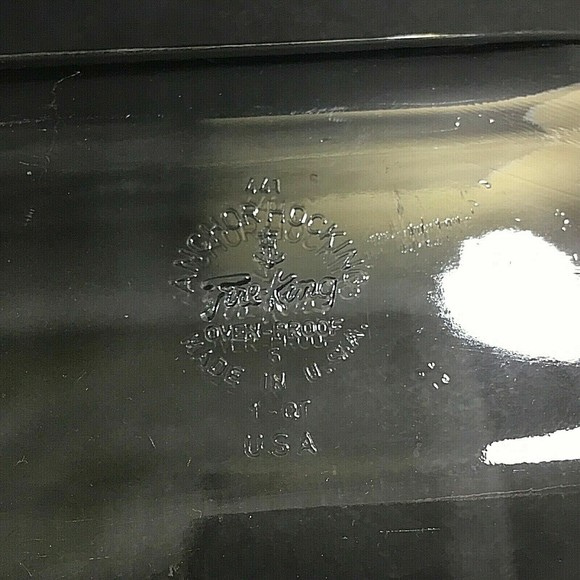 Anchor Hocking Fire-King 1 Quart Clear Bread Baking Loaf Pan #441 Vintage USA - Picture 5 of 5